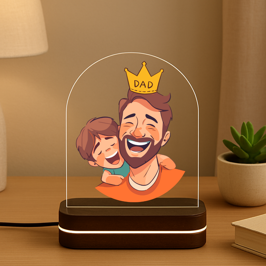 Best Dad LED Lamp ( Design 1 )