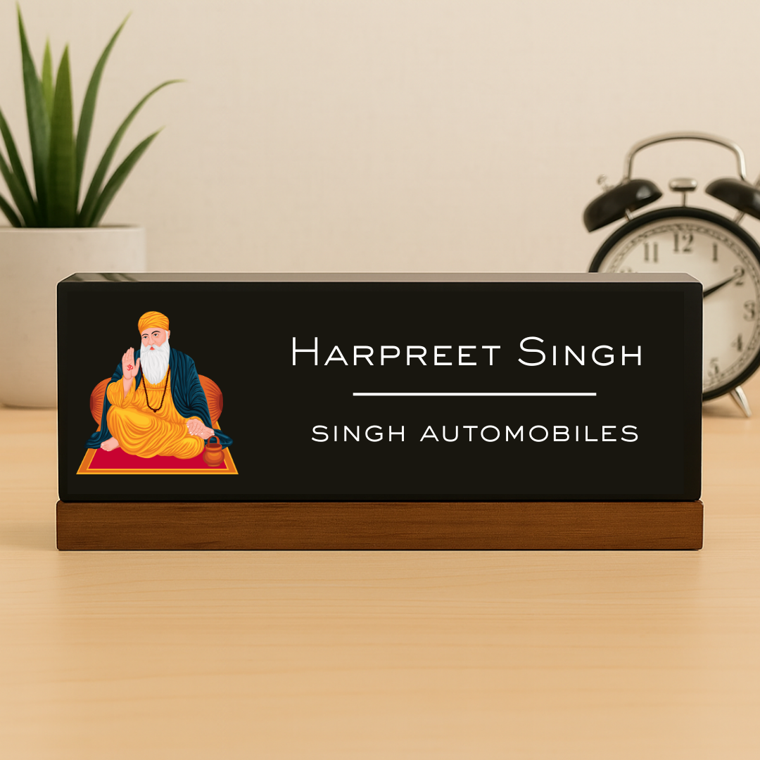 Executive Desk Name Plate for Guru Nanank