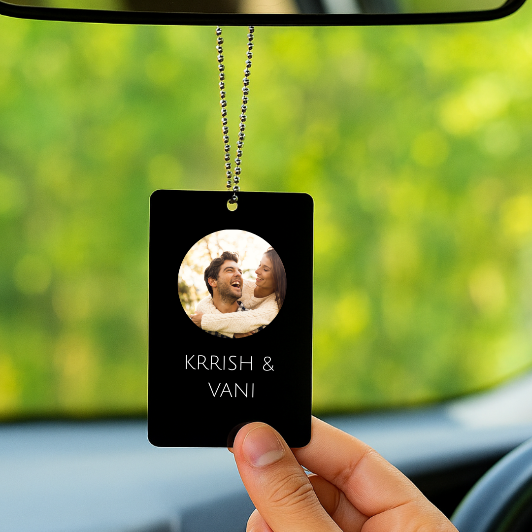 Personalized Car Hanging - Couple ( Design 2 )
