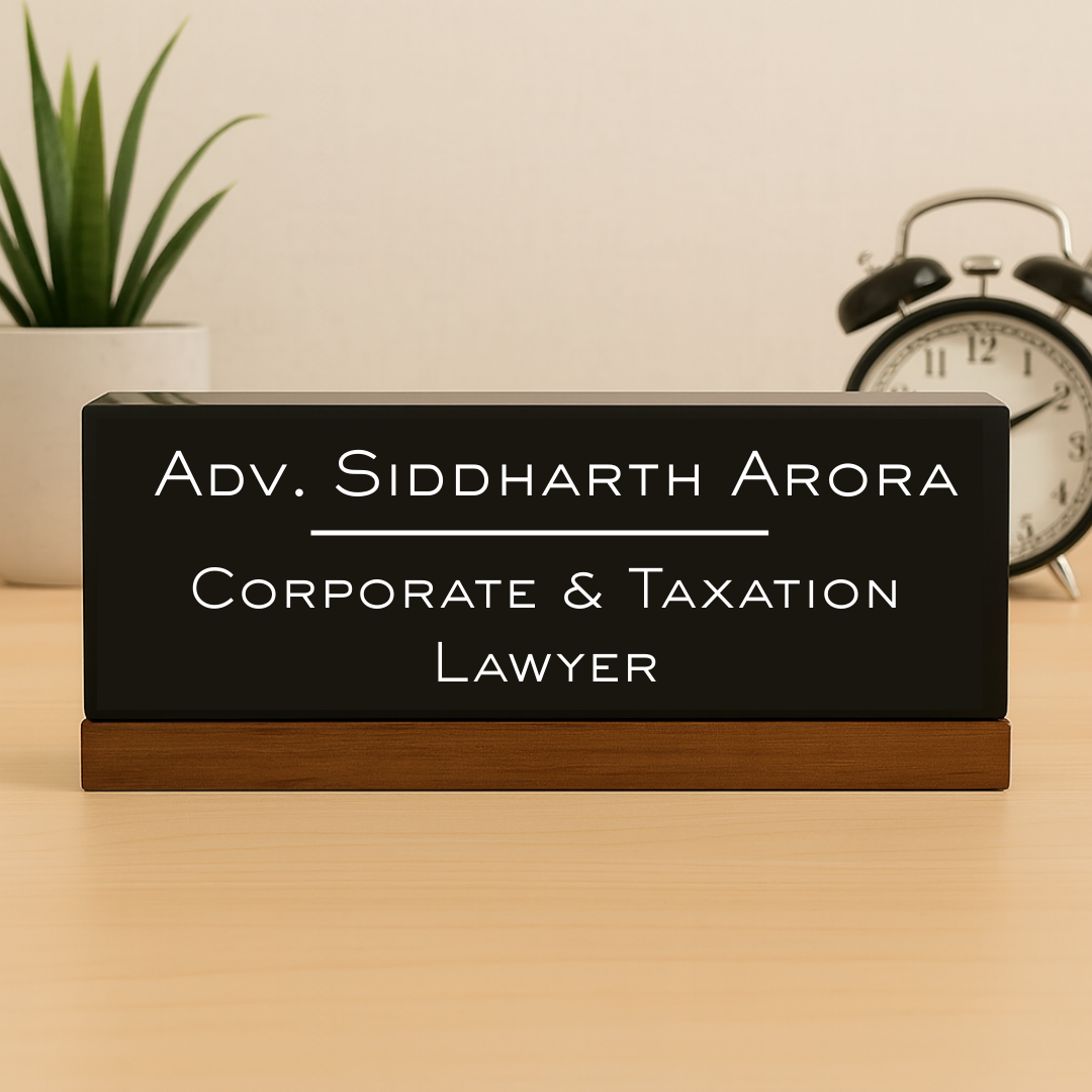 Executive Desk Name Plate