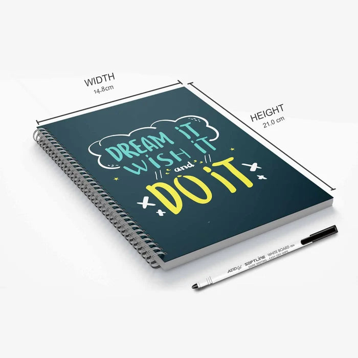 Dream It Wish It Reusable Notebook