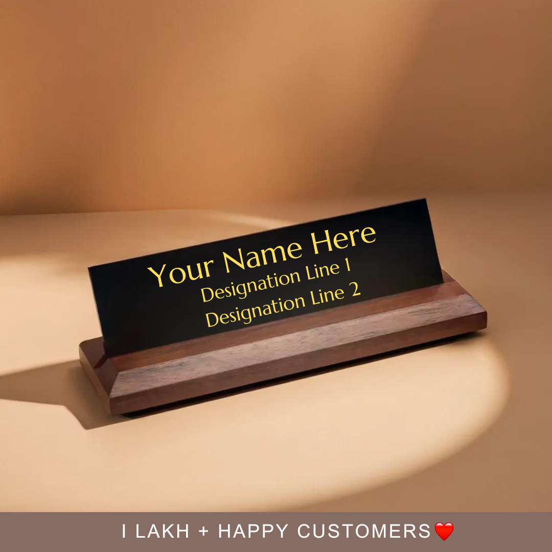Office Desk Name Plate - 3 Lines