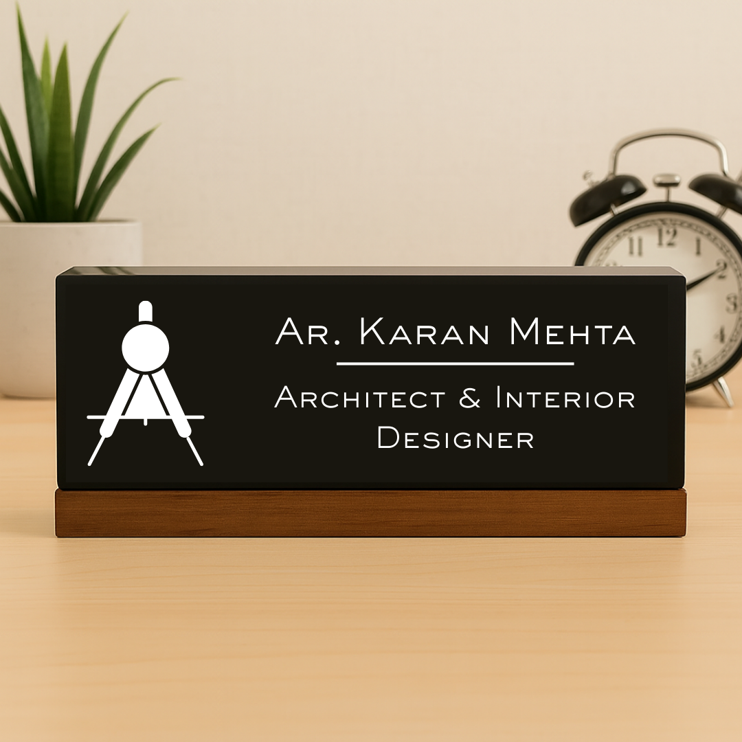 Executive Desk Name Plate for Architects