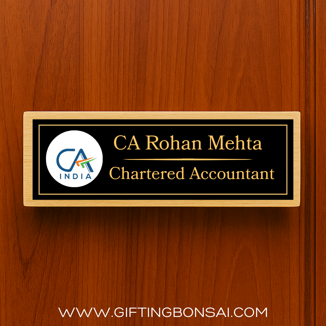Door Name Plate for Chartered Accountant