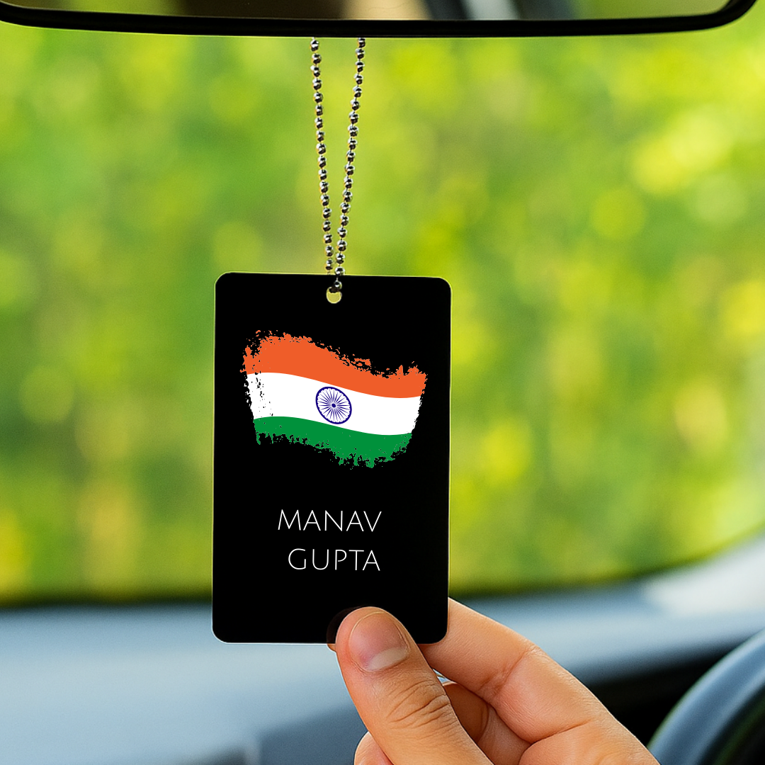 Personalized Car Hanging - Indian Flag