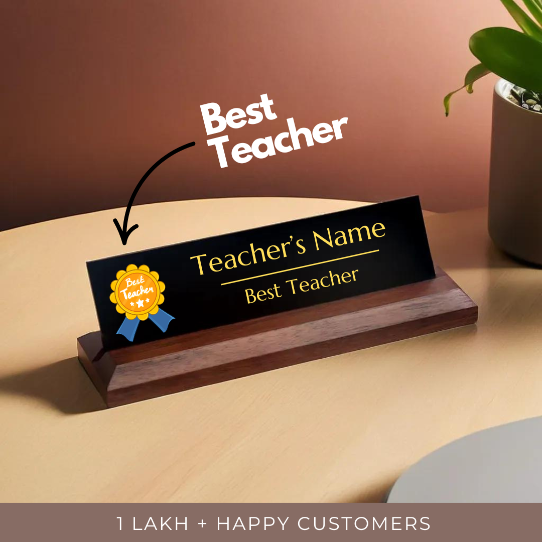 Office Desk Name Plate - Best Teacher