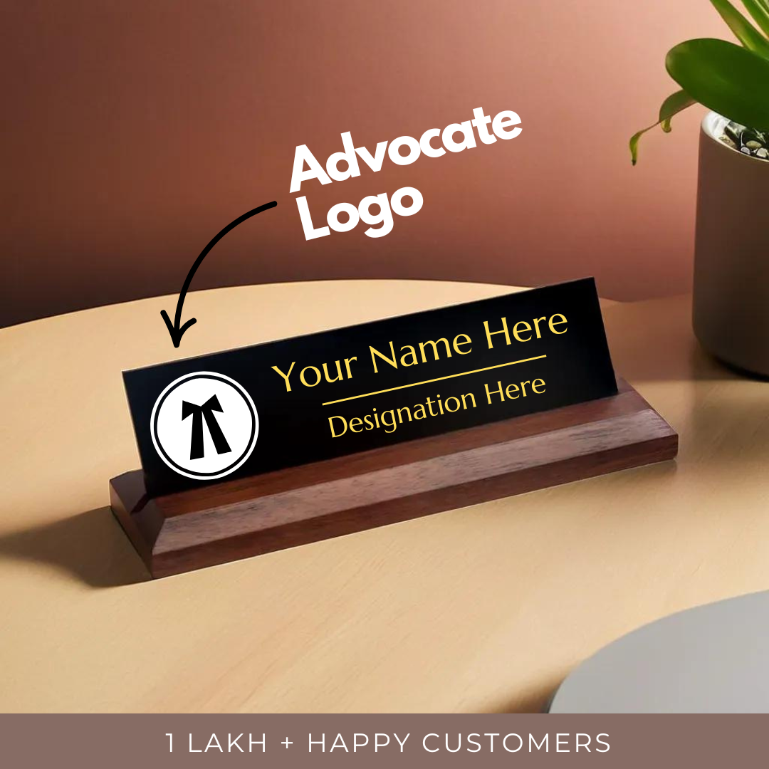 Office Desk Name Plate - Advocates