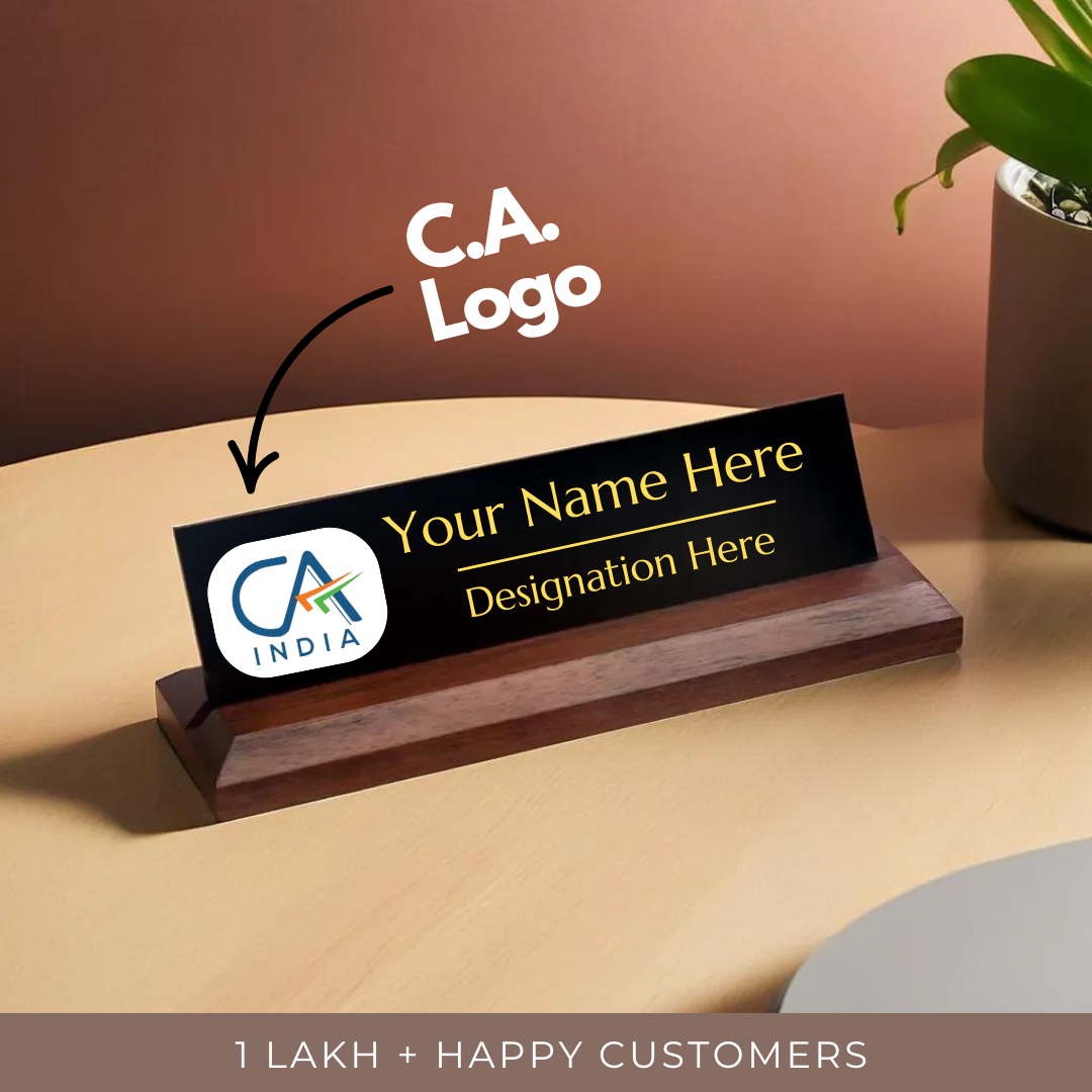 Office Desk Name Plate - Chartered Accountant
