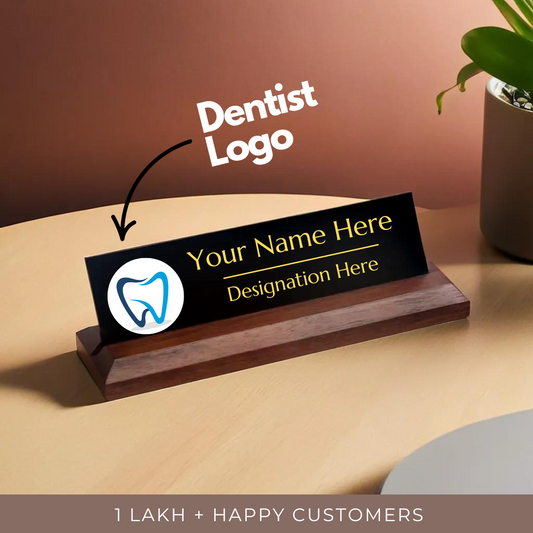 Office Desk Name Plate - Dentist