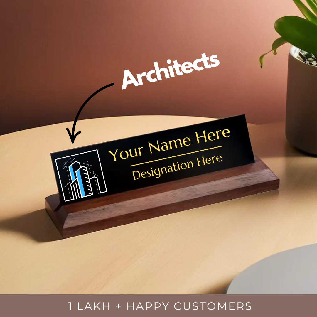 Office Desk Name Plate - Architects