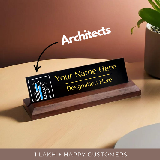 Office Desk Name Plate - Architects
