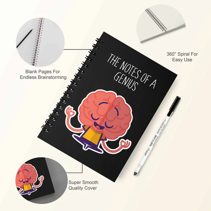 Notes of a Genius Reusable Notebook