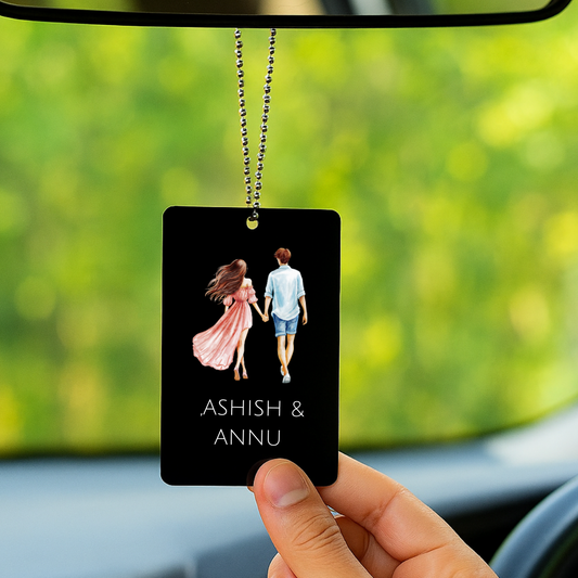 Personalized Car Hanging - Couple