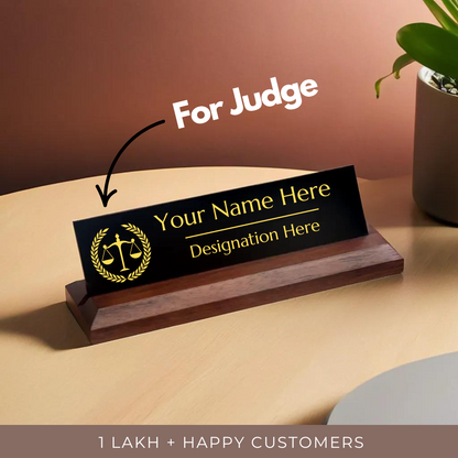 Office Desk Name Plate - Judges