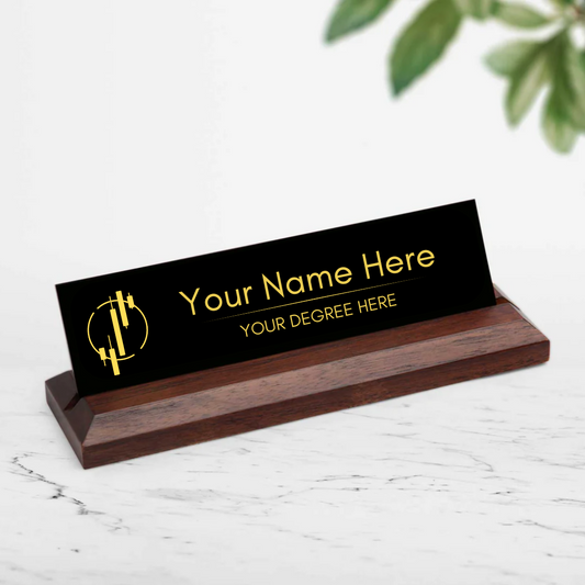 Office Desk Name Plate - Premium ( For Traders/Investors )