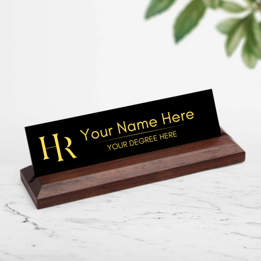 Office Desk Name Plate - Premium ( For HRs )