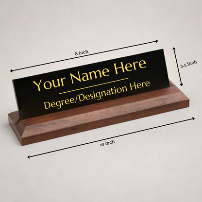 Office Desk Name Plate - Christian